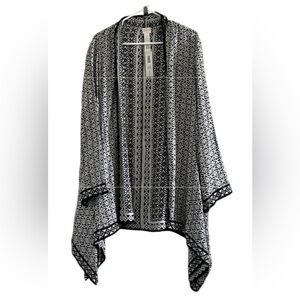 Chico jacquard open cardigan NWT